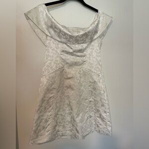 BHLDN White Mini floral Dress Bridal